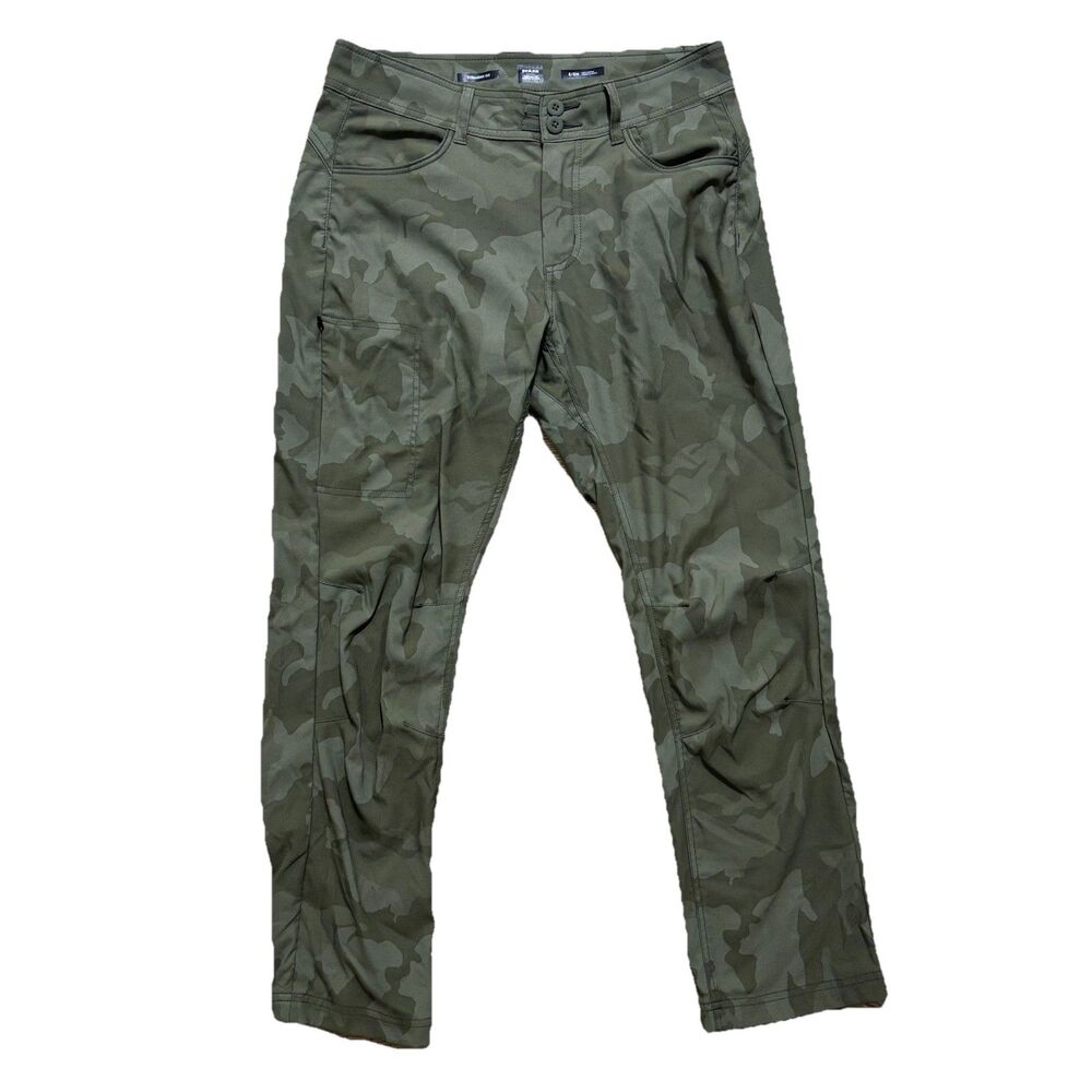 Prana Halle Pants Womens 8 Short Camo Straight Fit Mid Rise Hiking Gorpcore